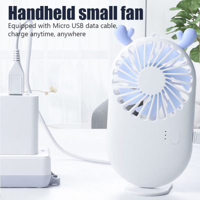 Picture of Summer 1Pc Cute Portable Mini Fan Handheld Usb Chargeable Desktop Fans 3 Mode Adjustable Summer Cooler For Outdoor Travel Office - Charger Fan