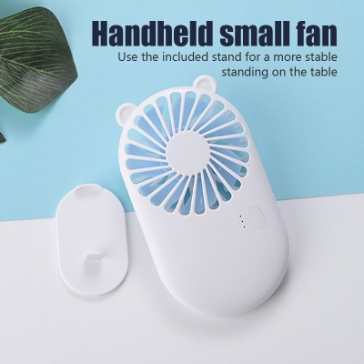 Picture of Summer 1Pc Cute Portable Mini Fan Handheld Usb Chargeable Desktop Fans 3 Mode Adjustable Summer Cooler For Outdoor Travel Office - Charger Fan