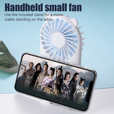 Picture of Summer 1Pc Cute Portable Mini Fan Handheld Usb Chargeable Desktop Fans 3 Mode Adjustable Summer Cooler For Outdoor Travel Office - Charger Fan