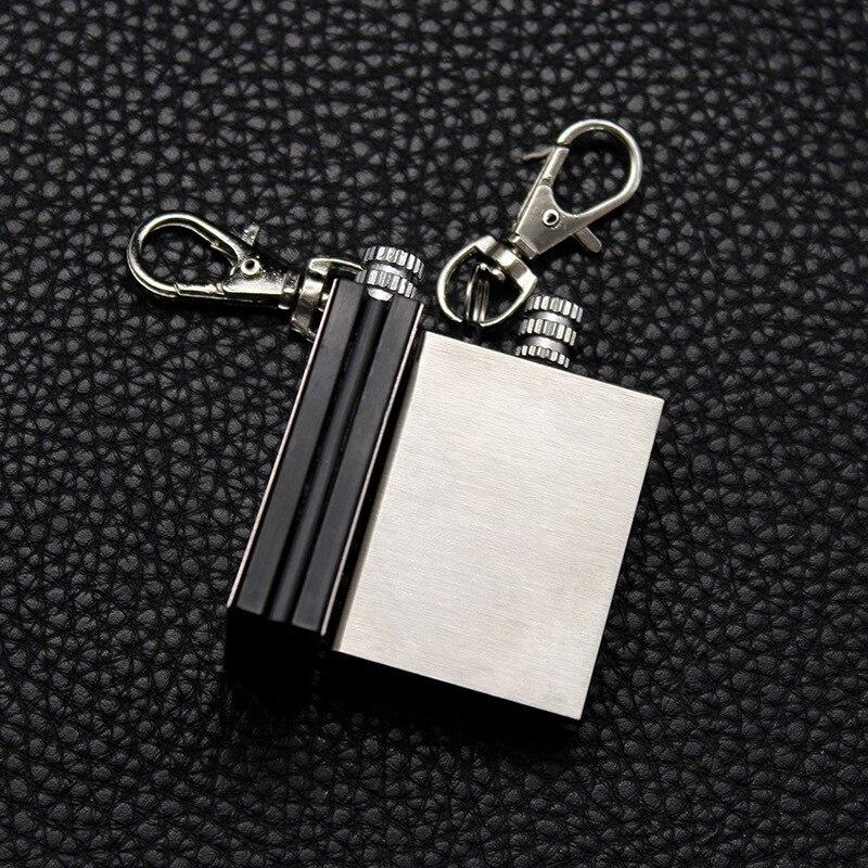 Picture of Gas Lighter Keyring with Kerosene Flame: Metal  Lighter in Compact Size Perfect Smoking Accessory Convenient Keyring Design