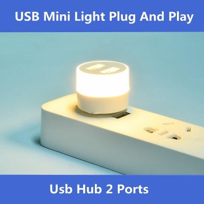 Picture of USB Mini Light Plug And Play Usb Gadgets Hub 2Ports Gift ,Small Book Lamps LED Eye Protection Reading Desk Lighting For Computer