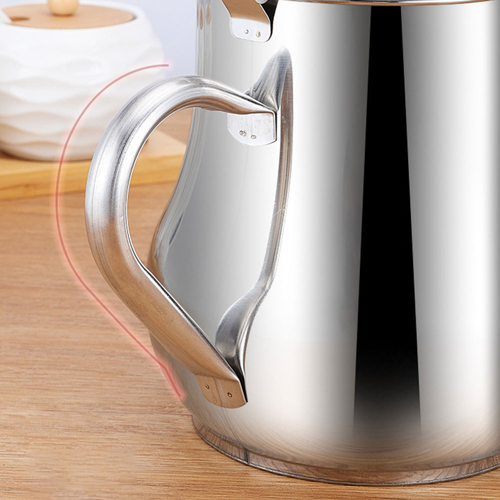 Picture of Stainless Steel Oil Strainer Pot Container Jug Storage Can With Filter Cooking Oil Pot Kitchen Large Capacity 32oz