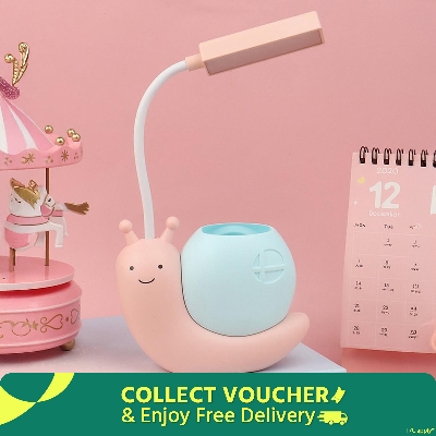 Picture of Led ডেস্ক ল্যাম্প নর্ডিক কিউট শামুক usb চার্জিং ল্যাম্প বাচ্চাদের বেডসাইড নাইট লাইট উজ্জ্বল চোখের সুরক্ষা রিডিং ল্যাম্প সাথে পেন অর্গানাইজার - table lamp