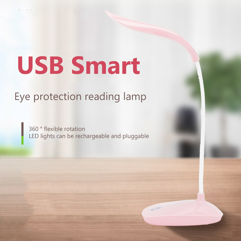 Picture of Led Desk Lamp Modern Dimmable Touch Foldable Table Lamp Bedside Reading Eye Protection Night Light USB Chargeable for Bedroom