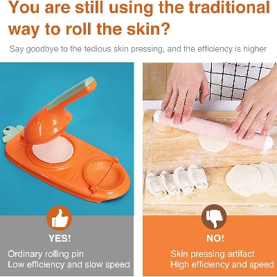 Picture of 2 in 1 magic cake maker -2 in1 dumpling maker diy kit wrapper presser manual Labor-machine kitchen gadgets mini size