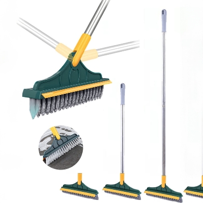 Picture of Household Cleaning Brush Adjustable Long Handle Floor Brush Kitchen Magic Broom for Washing Windows Tile Corner Gap Toilet Tools