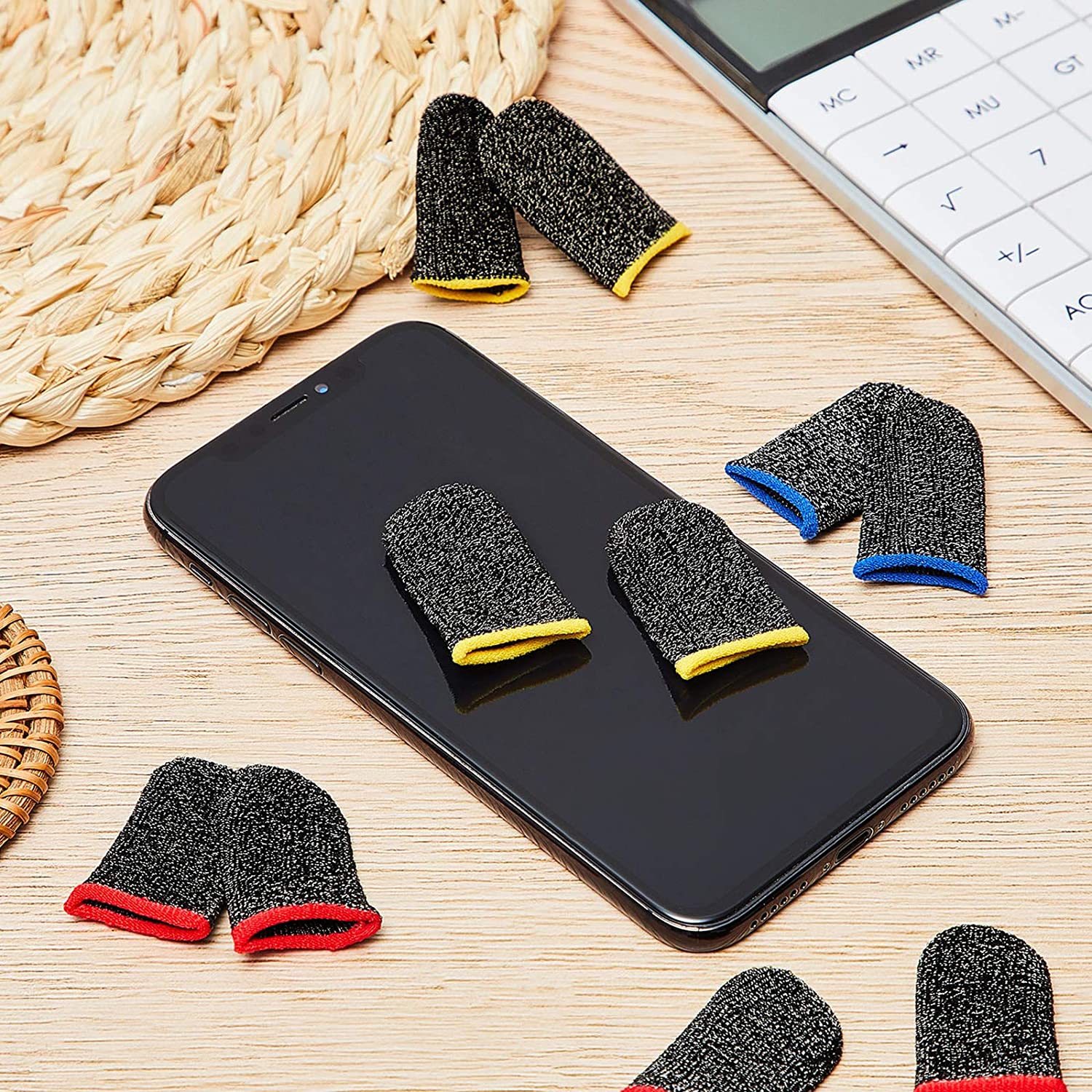 Picture of 5 pair (10 pcs)Gaming Finger Sleeve Game Controller Sweatproof Gloves Breathable Fingertips For Mobile Games Touch Screen Finger Cots Cove