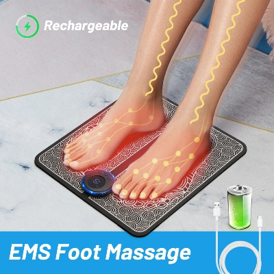 Picture of Electric EMS Foot Massager Pad Foldable Massage Mat Muscle Stimulation Relief Pain Relax Feet