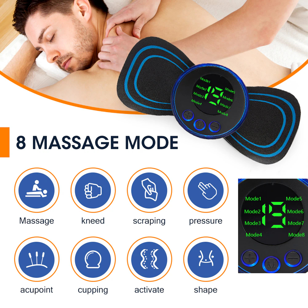 Picture of Neck Rechargeable Massager Electric Neck Massage EMS Cervical Vertebra Massage Patch for Muscle Pain Relief,Support Dropshipping