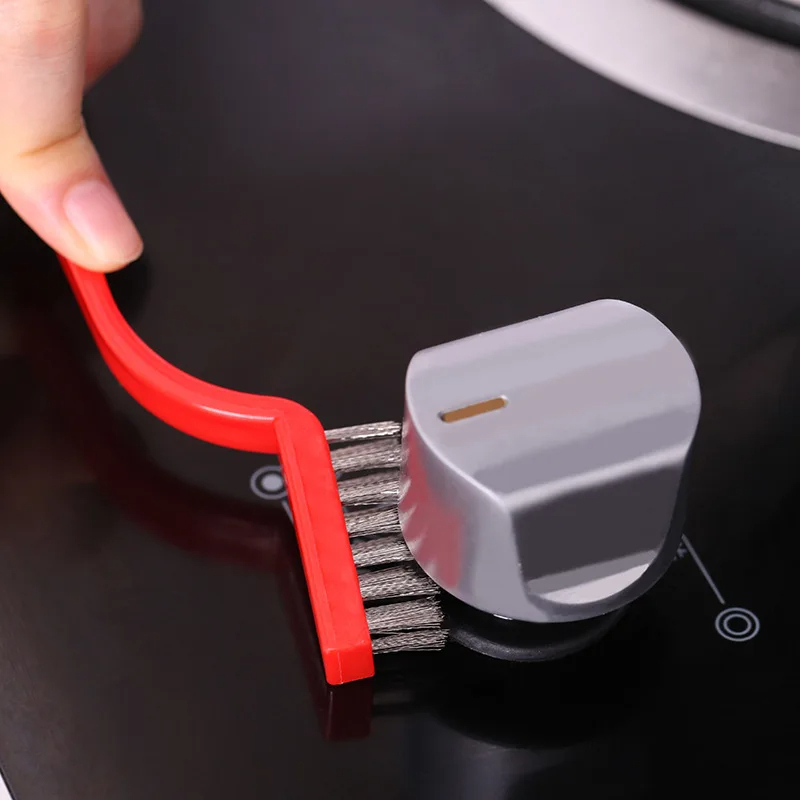 Picture of 3Pcs Kitchen Gas Stove Cleaning Brush Household Gap Brush Wire Brush Decontamination Tool Practical Kitchen Accessories