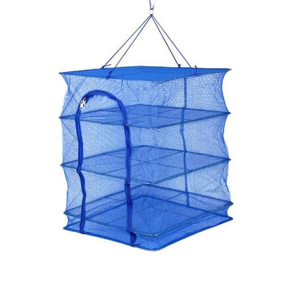 Picture of Foldable 4 Layers Drying Net Fish Net Drying Rack Hanging Vegetable Fish Dishes Dryer Net 35 X 35 X 65cm PE Hanger Fish Net-D Shop