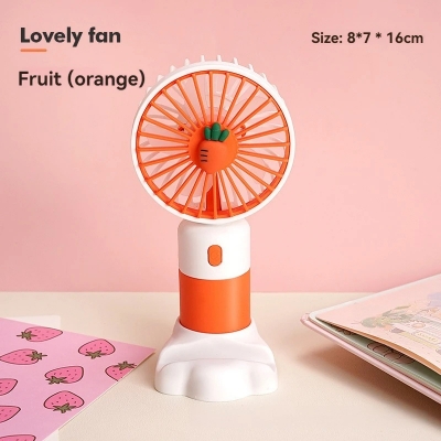 Picture of New USB Cartoon Fruit Mini Handheld Small Fan for Kids Portable Silent Student Desktop Holding Fan-D Shop