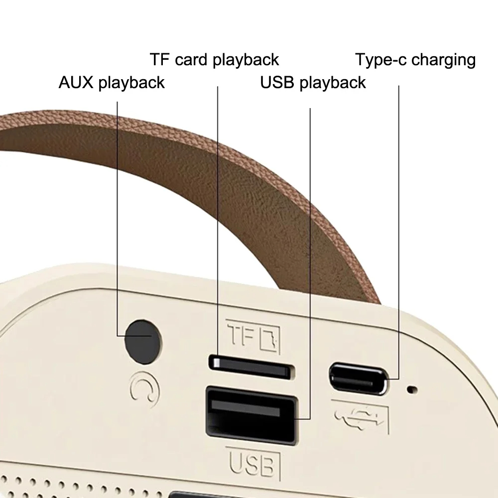 Picture of K12 Bluetooth Wireless Portable Speaker Multi-function Karaoke with 1-2 Microphone Music Player Karaoke Machine 1Speaker & 1 Pcs Microphone -D shop