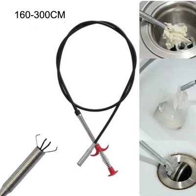 Picture of 160cm Flexible Hand Tools 4 Claws Sewer Pick Up Tool Long Reach Spring Grip Grabber home tools-D shop