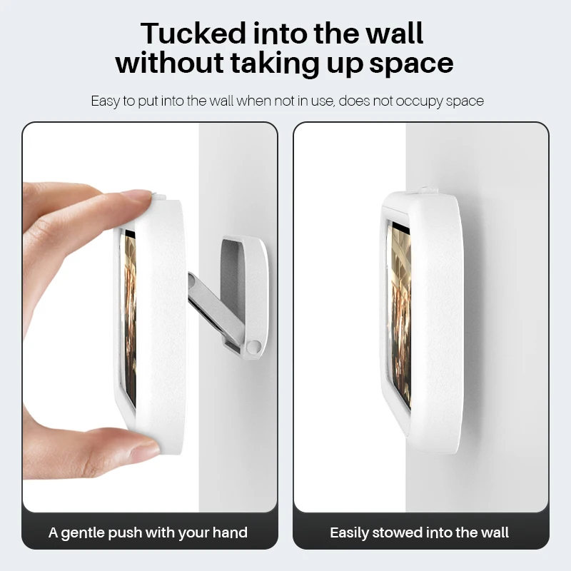 Picture of Bathroom waterproof mobile phone bracket without punching Bathroom wall bracket Kitchen storage rack can rotate 360 °-D Shop