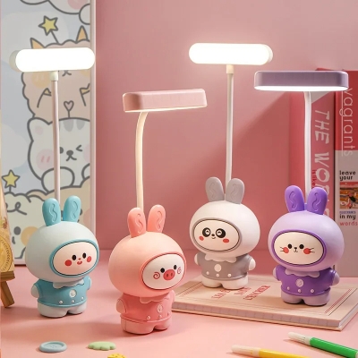 Picture of Colorful energy-saving bedside lamp small TV base desk lighting USB charging eye protection cute cartoon sleeping-D Shop