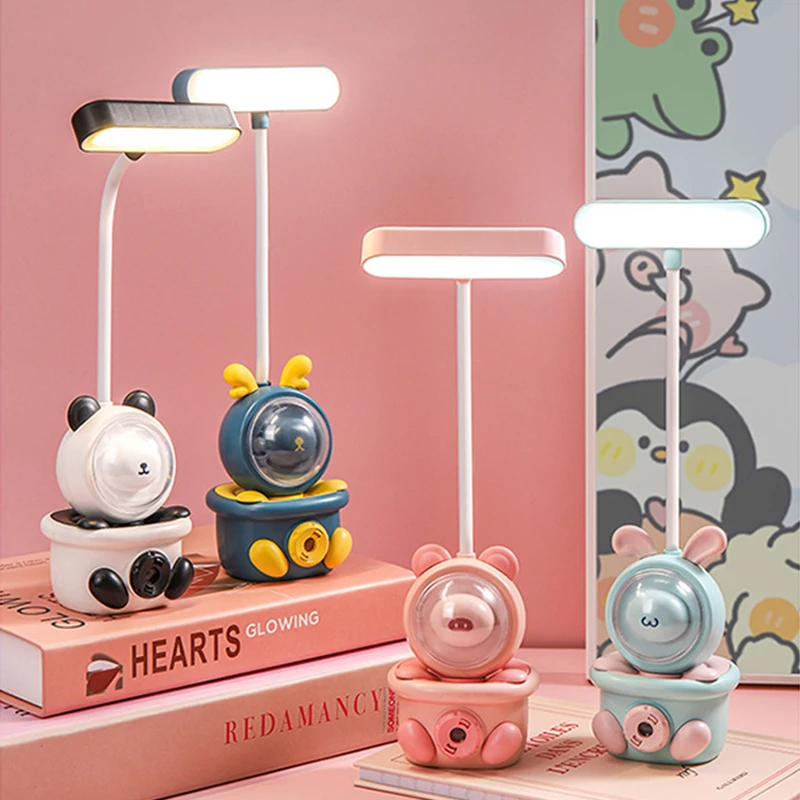 Picture of Cartoon LED Desk Lamp for Kids, Aste, Wireless, Dimmable Desk Lamp, Projection, Foldable Reading Lamp, Study Light-D Shop