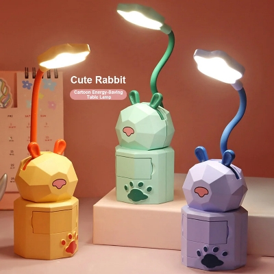 Picture of Book Lamp Rechargeable Bed Light Reading Light For Kids Mighty Bright Book Lights Kids Lamps for Bedrooms Girls,Kids Reading Light Cute Design USB Charging Warm Light 360 Degrees Gooseneck-D Shop