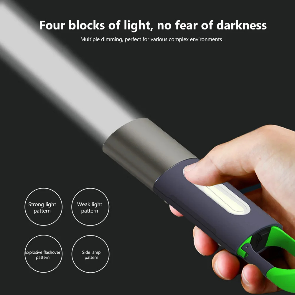 Picture of D Shop Portable Mini Strong Light Flashlights USB Rechargeable KeyChain Work Light Outdoor Camping LED Flashlight Waterproof Torch Lamp