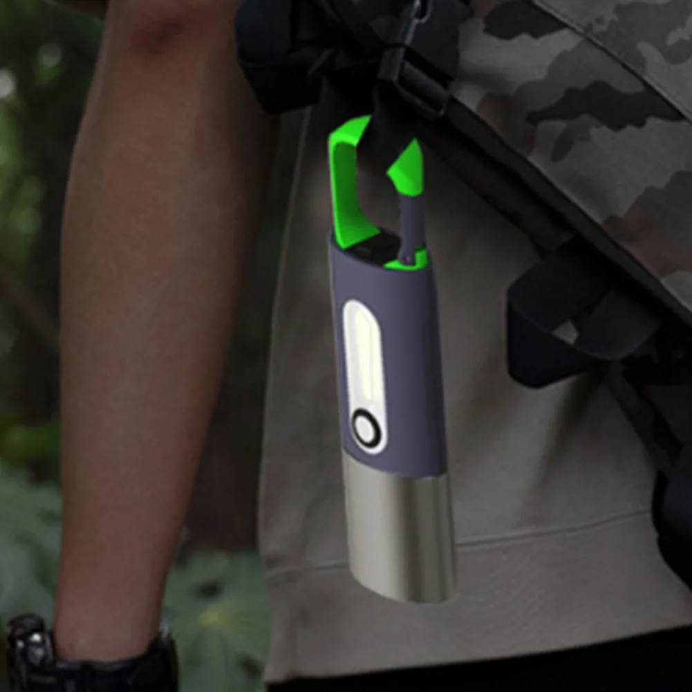 Picture of D Shop Portable Mini Strong Light Flashlights USB Rechargeable KeyChain Work Light Outdoor Camping LED Flashlight Waterproof Torch Lamp