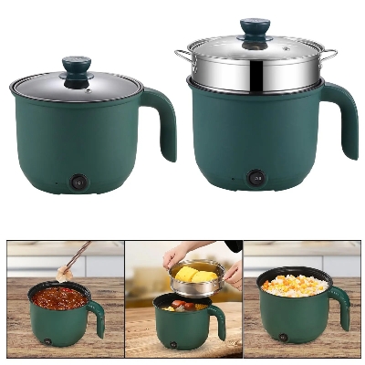 Picture of Electric Cooking Pot Multifunctional Nonstick Household Cooking Pot 1-2 Person ,Double Layer Hot Pot Electric Rice Cooker Machine_ D Shop