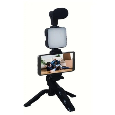 Picture of Vlogging Camera Kit Content Creator For Podcast And Vlogging Tripod Phone Holder Vlogger Kit With LED Light For Vlogging_D Shop