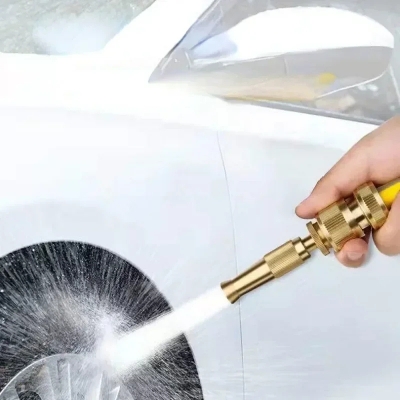 Picture of Copper Nipple Direct Water Spray Gun Head Spray Nozzle Car Wash Water Quick Connector Home Garden Hose Adjustable Gun_ D Shop