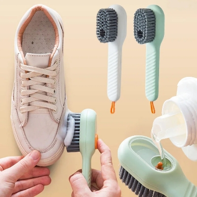 Picture of Multifunctional Shoe Brushes With Soap Dispenser Long Handle Brush Cleaner For Clothes Shoes Household Laundry Cleaning Brush_D Shop