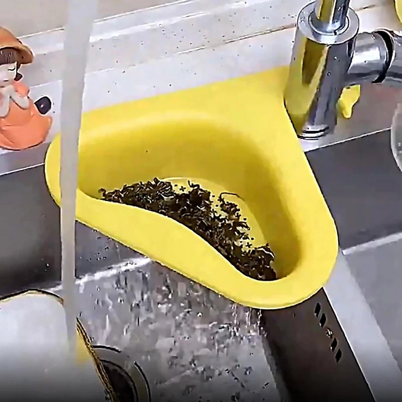 Picture of Kitchen Sink Filter Swan Drain Basket Garbage Filter Multifunctional Hanging Rack Shelf Strainer Sink Hanging Rack Accessories_ D Shop