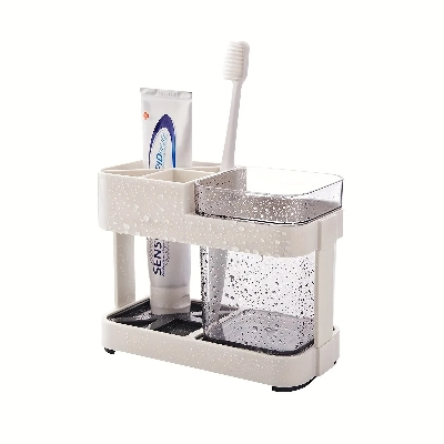Picture of Creative toothpaste toothbrush holder set razor organizer with wash cup for bathroom_ D Shop