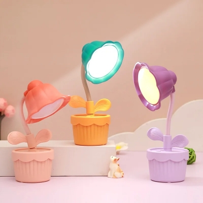 Picture of Cute Flower Shape Night Light LED Table Lamp USB Charging Desktop Accessories Students Study Reading Light Children's Gifts_D Shop