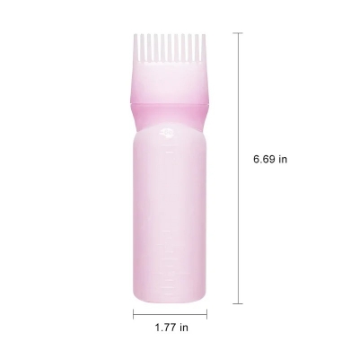 Picture of 160ml Multicolor Plastic Hair Dye Refillable Bottle Applicator Oil Comb Dispensing Salon Hair Coloring Hairdressing Styling Tool_D Shop