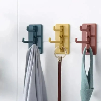 Picture of 1PC Self Adhesive Wall Hook Strong Without Drilling Coat Bag Bathroom Door Kitchen Towel Hanger Hooks Home Storage Accessories-D shop