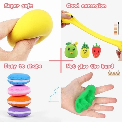 Picture of 12 pis Color Super Light Clay Air Dry Polymer Modelling Clay With 3 Tools Soft Creative Educational Slime DIY Toys for Kids Gifts_ D Shop