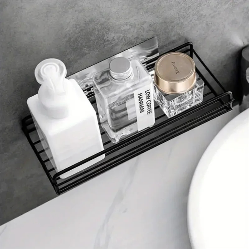 Picture of Punch-Free Bathroom Rack Wall-Mounted Storage For Bathroom Shampoo Cosmetic Seasoning Storage Rack Bathroom Kitchen Accessories_D Shop