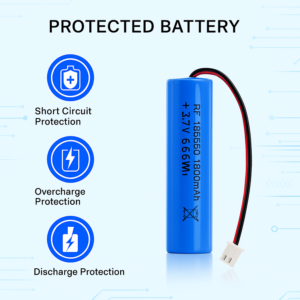Picture of 1800mAh Rechargeable Lithium-Ion Battery Pack with PH2.0mm Plug – High Capacity for DIY Electronics, Toys, Bluetooth Speakers, and More-D Shop