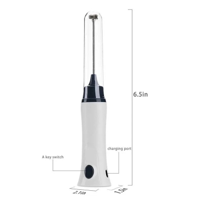 Picture of Electric Milk Foamer Blender Wireless Coffee Whisk Mixer Handheld Egg Beater Cappuccino Frother Mixer USB Portable Kitchen Tools_D Shop