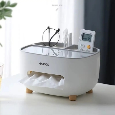 Picture of Style Tissue Box Holder Plastic Household Napkin Storage Box Practical Desk Organizer Office-D shop