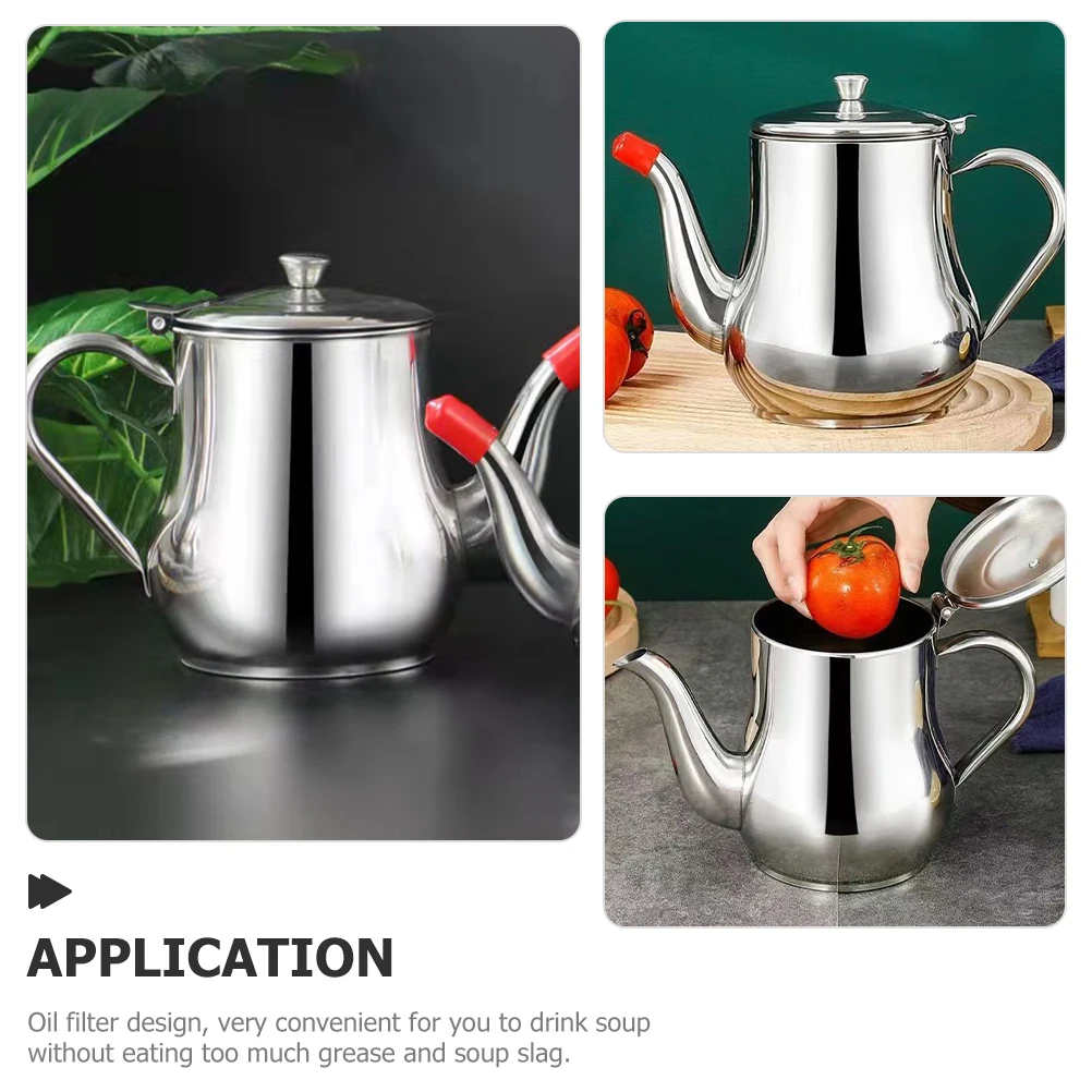 Picture of Big and small Oil Storage Tank Cooking Dispenser Bottle for Kitchen Strainer Container Pot Grease Containers Used Canister with_D Shop