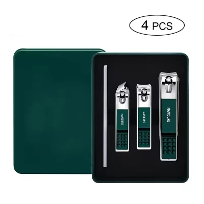 Picture of 4 Piece Nail Clipper Set, Anti-Splash Nail Clippers Stainless Steel Home Portable Nail Trimmer & Manicure Tools-D shop