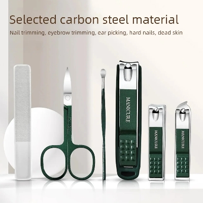 Picture of 4 Piece Nail Clipper Set, Anti-Splash Nail Clippers Stainless Steel Home Portable Nail Trimmer & Manicure Tools-D shop