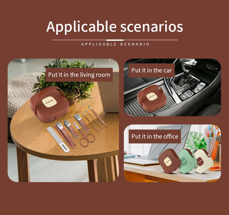 Picture of 6Pcs Portable Nail Clipper Set Beauty Tools Nail Clipper Manicure Nail Trimmer Pedicure Knife Nail Manicure Tools-D shop