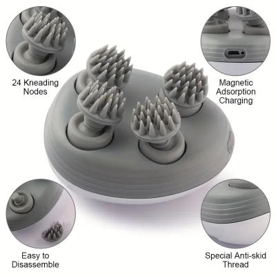 Picture of Electric Massager for Humanas IPX6 Waterproof Level Colorful Human-Pet Dual Use Massager Head and Back Scratcher_D Shop