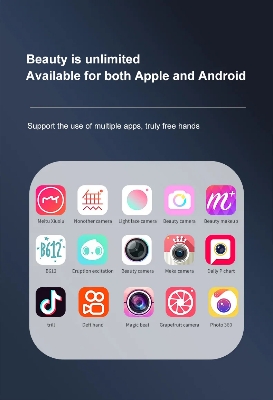 Picture of Q13 New Mobile Phone Face Recognition Tracking Gesture Back Tracking Gimbal Bluetooth Selfie Stick Fill Light_D Shop