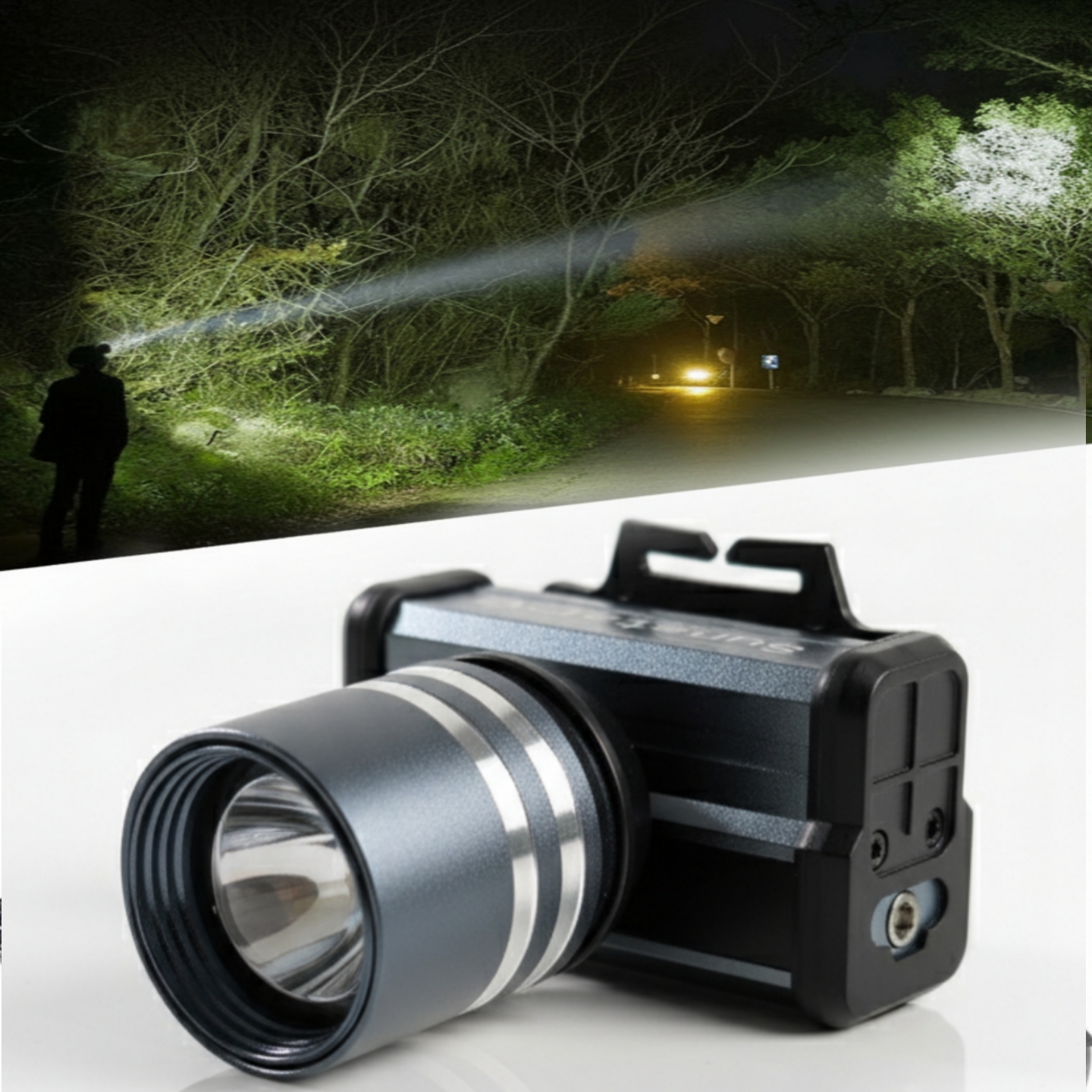 Picture of Powerful LED Headlamp Aluminium Alloy Headlight Led Head High Lumen Rechargeable Led Headlamp Camping Searching Hunting Fishing