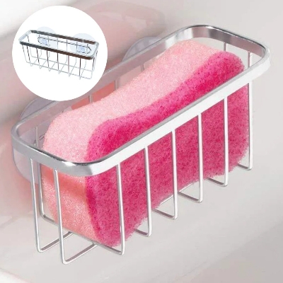 Picture of Kitchen Stainless Steel Sink Sponges Holder Storage Organizer Self Adhesive Drain Drying Rack Kitchen Wall Hooks Accessories_D Shop