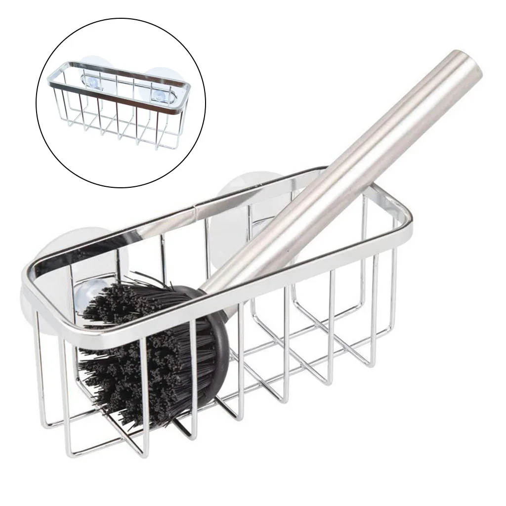 Picture of Kitchen Stainless Steel Sink Sponges Holder Storage Organizer Self Adhesive Drain Drying Rack Kitchen Wall Hooks Accessories_D Shop