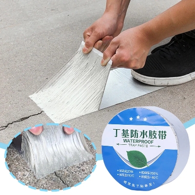 Picture of Waterproof Tape High Temperature Resistance Aluminum Foil Thicken Butyl Tape Wall Pool Roof Crack Duct Repair Sealed Self Tape