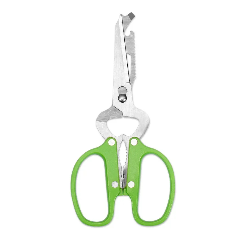 Picture of Dobeli 10 in 1 Removable Stainless Steel Blade Shears Straw Handle Multi Functional Kitchen Scissors Household Hand Tools_D Shop