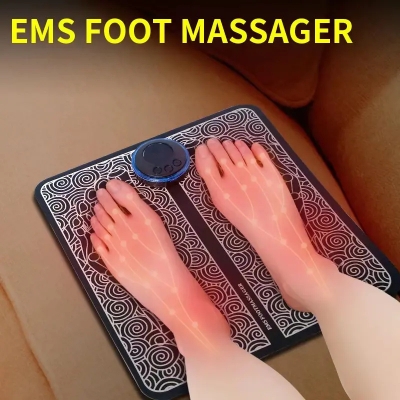 Picture of Electric EMS Foot Massager Pad Foot Massage Mat Feet Muscle Stimulator Improve Blood Circulation Relieve Ache Pain Health Care_D Shop
